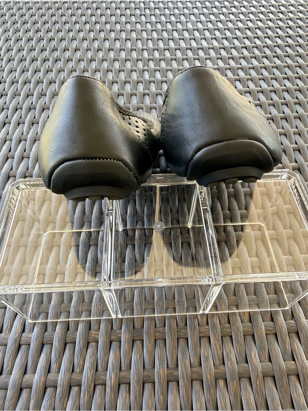 Adam Tucker Black Perforated Ballet Flats - Picture 15 of 15